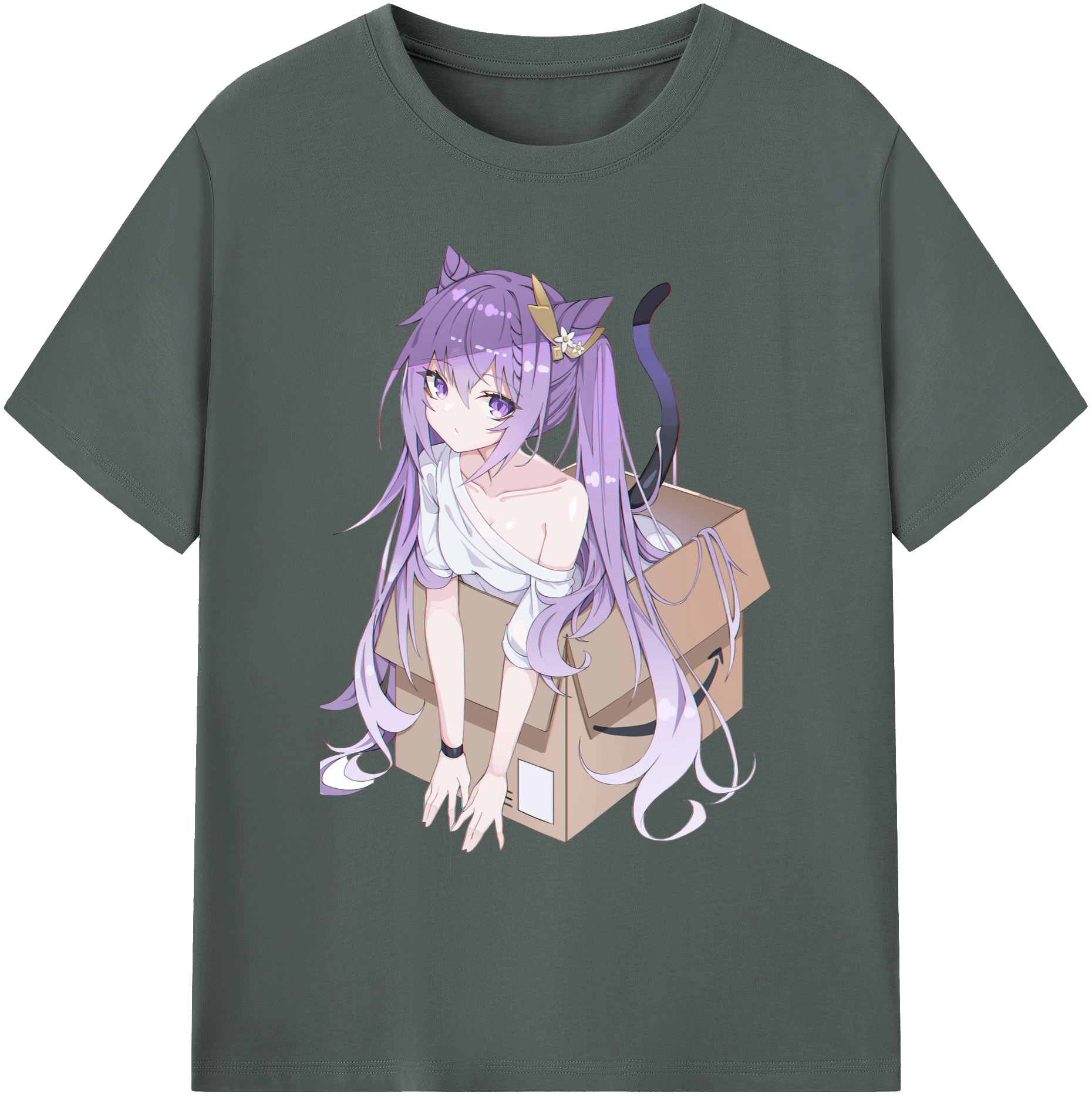 げんし神 刻晴 こくせい genshin Kokusei 綿100％ メンズ半袖Tシャツ｜肌触りやわらか＆通気性